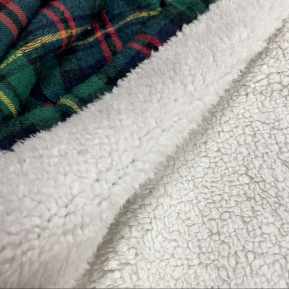 Rue Saint Patrick Sherpa Lined Overshirt Green/Red/Yellow - Picture 8 of 11